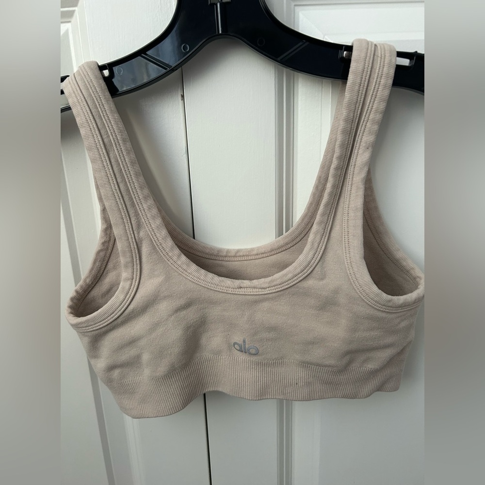Alo yoga bralette - nude beige tan - size small
